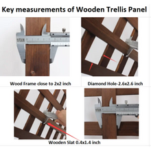 Load image into Gallery viewer, 72&quot; H x 36&quot; W x 2&quot; D Jalissa Wood Lattice Panel Trellis (Set of 3)
