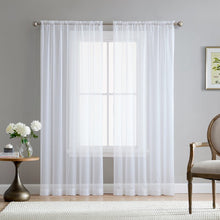 Load image into Gallery viewer, Janell Solid Sheer Rod Pocket Curtain Panels (Set of 2) GL861

