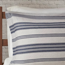 Load image into Gallery viewer, Twin/Twin XL Duvet Cover + 2 Shams Navy Janley Cotton Blend 3 Piece Duvet Cover Set
