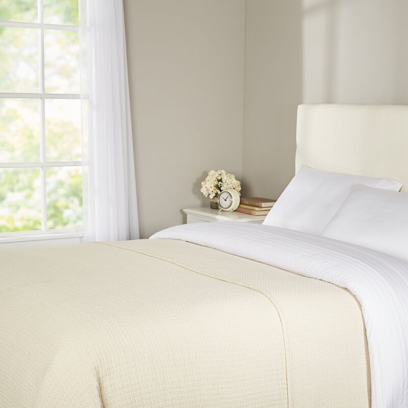 Twin Ivory Jansen All-Natural Cotton Blanket B25MS4256