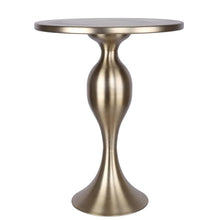 Load image into Gallery viewer, Plated Gold Jardin 24&#39;&#39; Tall Pedestal End Table
