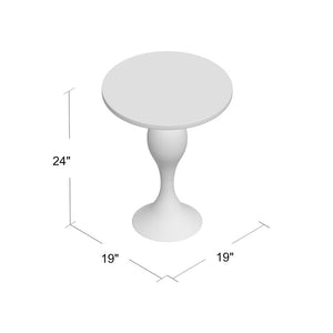 Plated Gold Jardin 24'' Tall Pedestal End Table