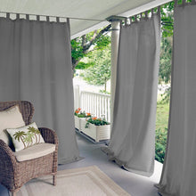 Load image into Gallery viewer, Jarret Solid Room Darkening Outdoor Tab Top Single Curtain Panel B2 MS 1201
