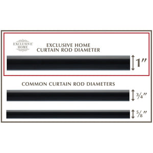 1" H x 120" W x 1" D Matte Black Jarrod Adjustable 1" Single Curtain Rod