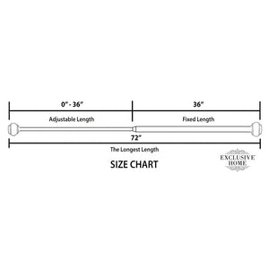 1" H x 120" W x 1" D Matte Black Jarrod Adjustable 1" Single Curtain Rod