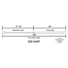 Load image into Gallery viewer, 1&quot; H x 120&quot; W x 1&quot; D Matte Black Jarrod Adjustable 1&quot; Single Curtain Rod
