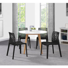 Load image into Gallery viewer, Black Jasiah Stacking Patio Dining Chair (Set of 2) 2074
