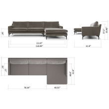 Load image into Gallery viewer, Jasper 119&quot; Wide Velvet Sofa &amp; Chaise
