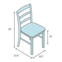 Load image into Gallery viewer, Jasso Ladder Back Side Chair in Vintage White (Set of 2)
