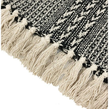 Load image into Gallery viewer, Jay Black and White Cotton Blanket - Twin
