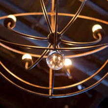 Load image into Gallery viewer, 108.5&quot; H x 22.5&quot; W x 22.5&quot; D Jayden 6 Light Statement Globe Chandelier with Hand Blown Glass Accents
