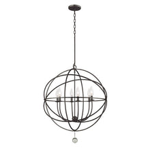 Load image into Gallery viewer, 108.5&quot; H x 22.5&quot; W x 22.5&quot; D Jayden 6 Light Statement Globe Chandelier with Hand Blown Glass Accents
