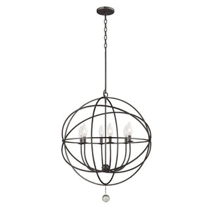 108.5" H x 22.5" W x 22.5" D Jayden 6 Light Statement Globe Chandelier with Hand Blown Glass Accents