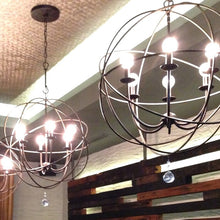 Load image into Gallery viewer, 108.5&quot; H x 22.5&quot; W x 22.5&quot; D Jayden 6 Light Statement Globe Chandelier with Hand Blown Glass Accents
