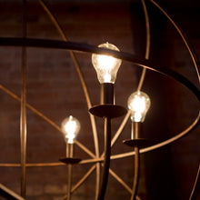 Load image into Gallery viewer, 108.5&quot; H x 22.5&quot; W x 22.5&quot; D Jayden 6 Light Statement Globe Chandelier with Hand Blown Glass Accents
