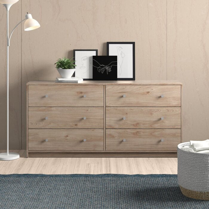 26.89'' H X 56.34'' W X 12.46'' D Jackson Hickory Jaylene 6 Drawer Dresser