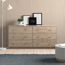 Load image into Gallery viewer, 26.89&#39;&#39; H X 56.34&#39;&#39; W X 12.46&#39;&#39; D Jaylene 6 Drawer Dresser
