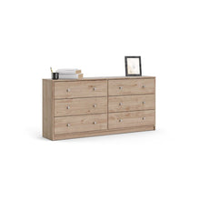 Load image into Gallery viewer, 26.89&#39;&#39; H X 56.34&#39;&#39; W X 12.46&#39;&#39; D Jackson Hickory Jaylene 6 Drawer Dresser
