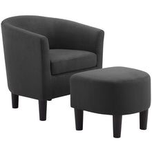 Load image into Gallery viewer, Jazouli Linen Barrel Chair and Ottoman AP436
