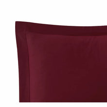 Load image into Gallery viewer, King Duvet Cover + 2 Shams Burgundy Jedediah Standard Cotton 200 TC Duvet Cover Set
