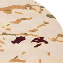 Load image into Gallery viewer, Jefferson Abstract Handmade Tufted Wool Area Rug in Beige/Green, Round 5&#39;
