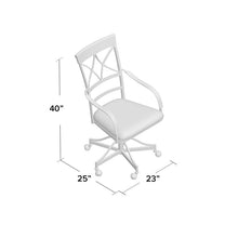 Load image into Gallery viewer, Jefferson Metal Cross Back Arm Chair in Brown MR42
