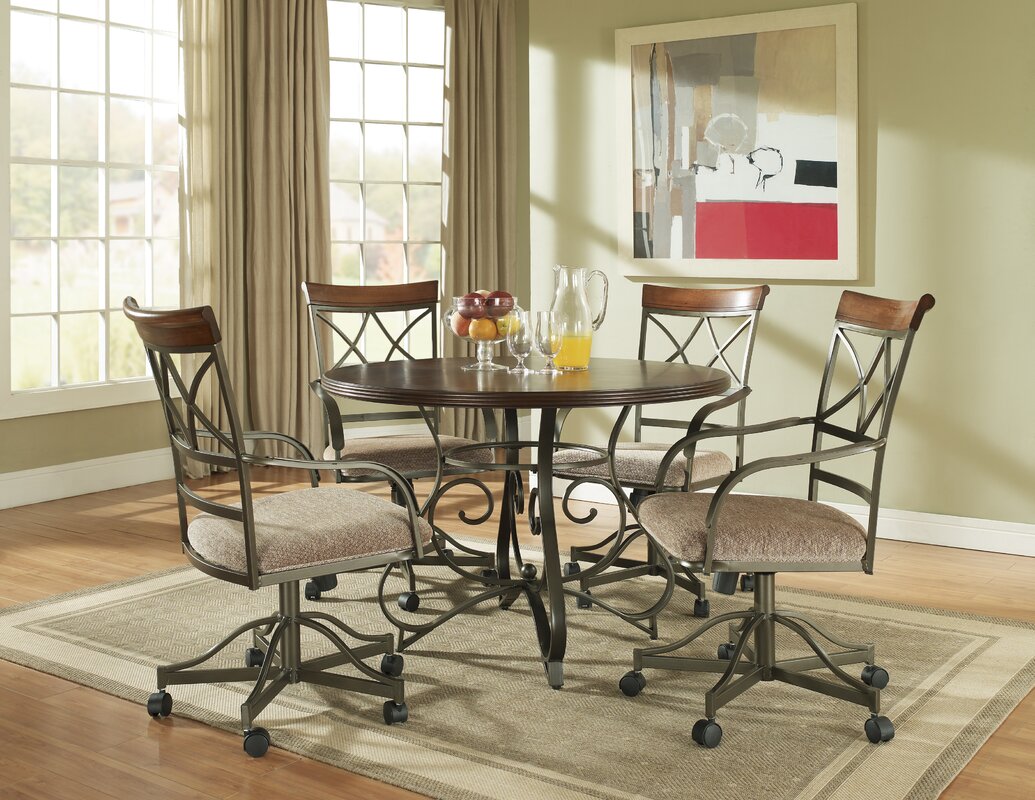 Jefferson Metal Cross Back Arm Chair in Brown MR42