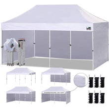 Load image into Gallery viewer, Jeg 10 FT X 20FT Canopy Tent With 4 Removable Zipper Walls And Roller Bag
