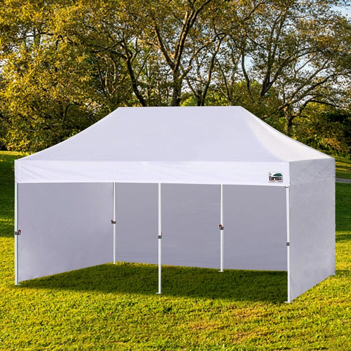 Jeg 10 FT X 20FT Canopy Tent With 4 Removable Zipper Walls And Roller Bag