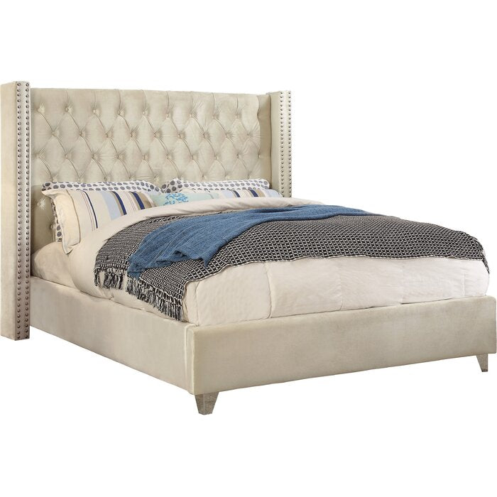 Cream Tufted Upholstered King Headboard (487MM)