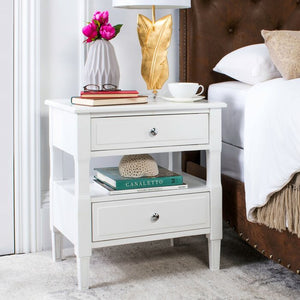 Jerry 2 - Drawer Solid Wood Nightstand, Color: White, #6448
