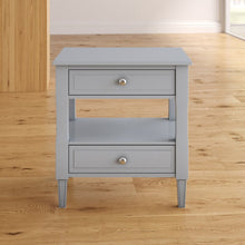 Load image into Gallery viewer, Gray 2 - Drawer Solid Wood Nightstand (392MM)
