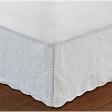 Load image into Gallery viewer, King White Jesper Quilted 18&quot; Bed Skirt 309AH
