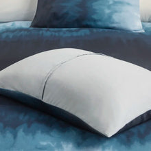 Load image into Gallery viewer, King/Cal King Duvet Cover + 2 King Shams Jessa Blue Standard Cotton 3 Piece Duvet Cover Set
