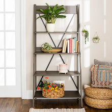 Load image into Gallery viewer, Jessie 68&quot; H x 34&quot; W Gray Ladder Bookcase (SB1294)
