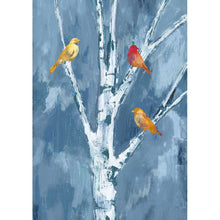Load image into Gallery viewer, 30&quot; H x 20&quot; W x 1.25&quot; D Jewel Birds In Trees Blue - Print on Canvas
