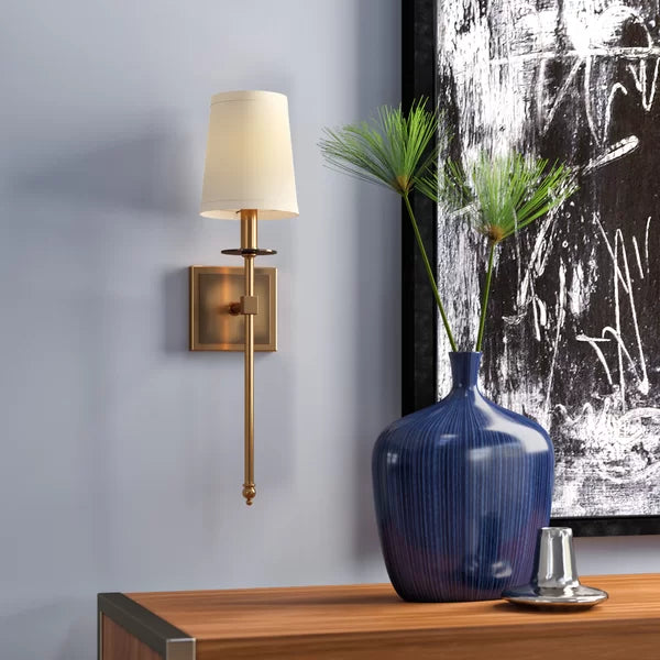 Jillian 1 - Light Dimmable Warm Brass Wallchiere 20 x 5 x 6