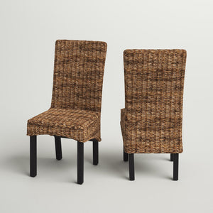 SET OF 2 Jim Side Chair in Rattan Abaca