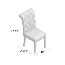 Load image into Gallery viewer, Jocelyn Roll Top Tufted Upholstered Side Chair (Set of 2) Brown #1411HW
