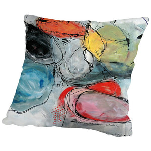 14" H x 14" W x 2" D Jocelyne Motus Et Gomme Balloune Throw Pillow (Set of 2)