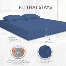 Load image into Gallery viewer, Joellen 200 Thread Count 100% Cotton Percale Sheet Set queen
