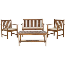 Load image into Gallery viewer, Joliet Solid Wood 4 Person Seating Group with Cushions, (Set of 4)
