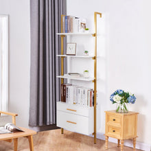 Load image into Gallery viewer, Jonathon 73&#39;&#39; H x 24&#39;&#39; W Iron Ladder Bookcase
