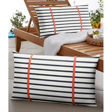 Load image into Gallery viewer, 12" x 18" Melon Coral Orange Jonathon Sunbrella Outdoor Rectangular Pillow Cover &amp; Insert (Set of 2) GL1751

