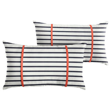 Load image into Gallery viewer, 12" x 18" Melon Coral Orange Jonathon Sunbrella Outdoor Rectangular Pillow Cover &amp; Insert (Set of 2) GL1751
