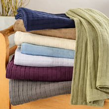 Load image into Gallery viewer, Jordae Basket Weave All Season Cotton Blanket, EC1171
