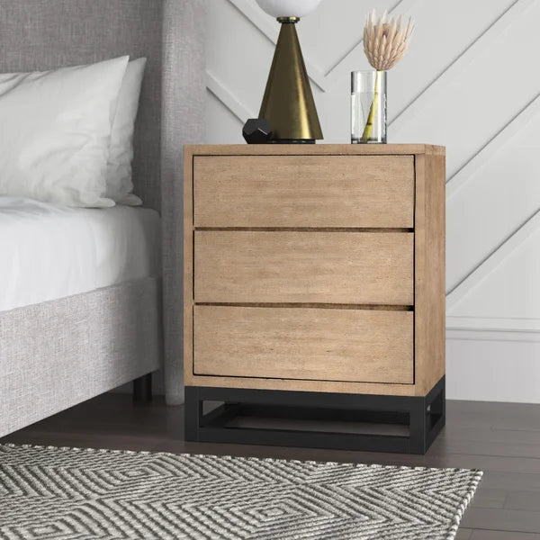 Joshua 29.25'' Tall 3 - Drawer Nightstand