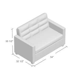 Jovita 54'' Linen Square Arm Sofa Bed 6539RR