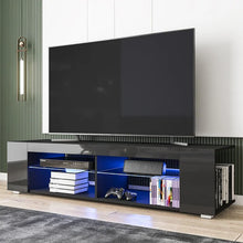 Load image into Gallery viewer, Black Jowers TV Stand for TVs up to 65&quot;
