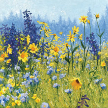 Load image into Gallery viewer, 37&quot; H x 37&quot; W x 1.5&quot; D Joyful In July III by Shirley Novak - Unframed Painting on Canvas
